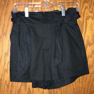 Black Paper Bag Shorts